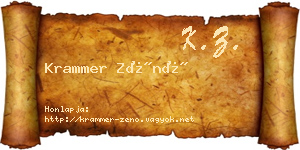 Krammer Zénó névjegykártya